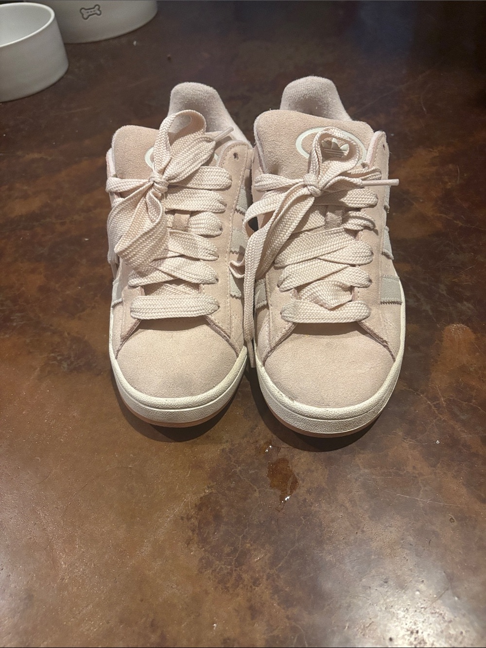 adidas campus Women's Suede Sneakers in Pale Blush